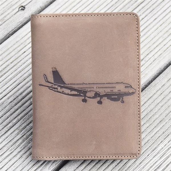 Pilot Licence Cover Airbus brown