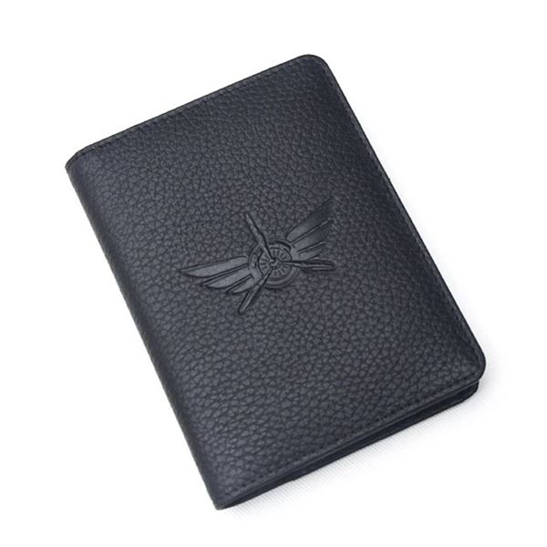 Pilot Licence Cover Wings black