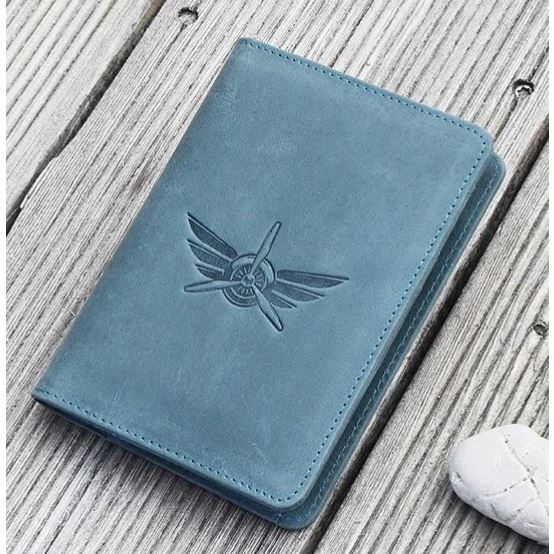 Pilot Licence Cover Wings turquoise
