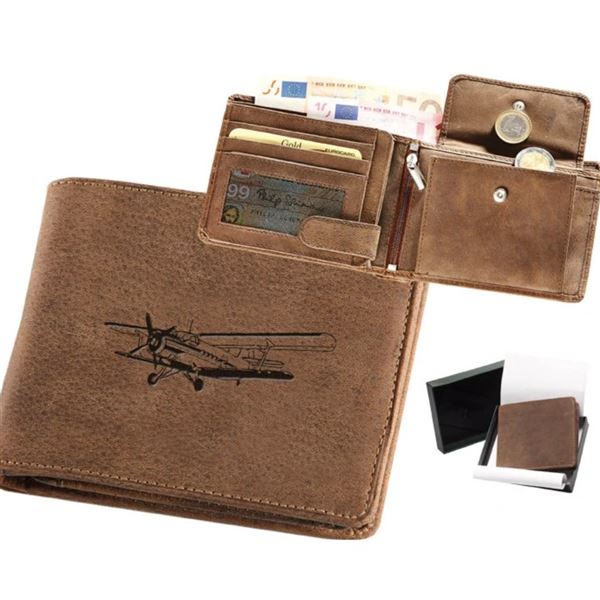 Leather wallet An-2 Antonov