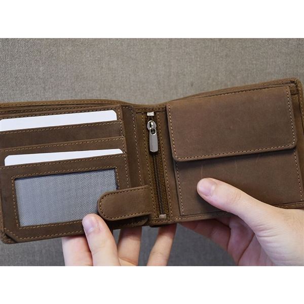 Leather wallet Helicopter Mi-8
