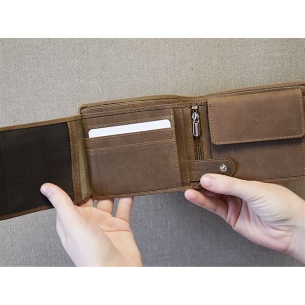 Leather wallet Helicopter Mi-8
