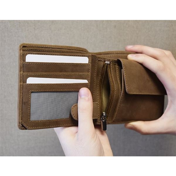 Leather wallet Helicopter Mi-8