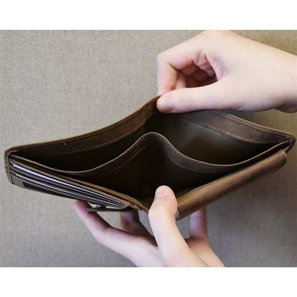 Leather wallet Helicopter Mi-8