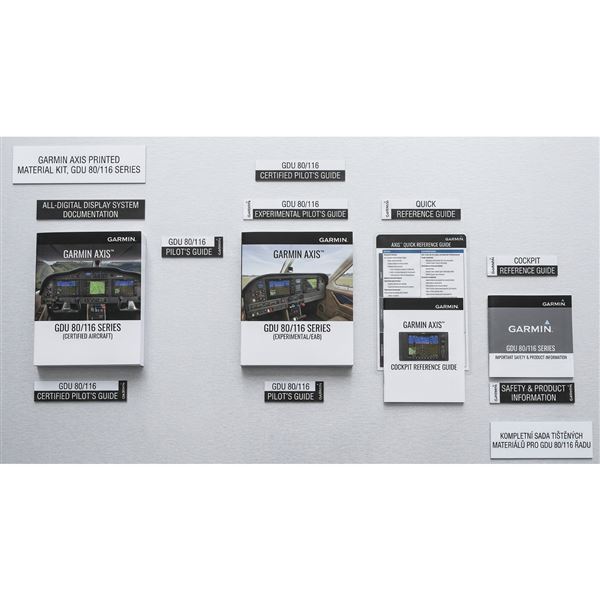 Garmin AXIS Printed Material Kit for GDU 80/116 Series