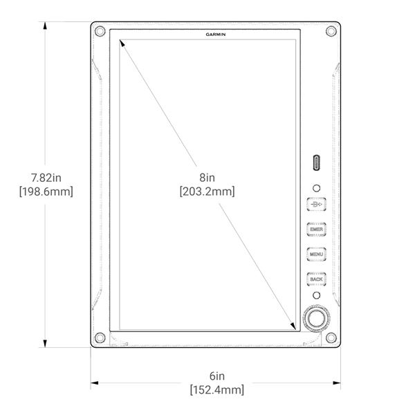 Garmin AXIS 8" Portrait Display GDU 80Px
