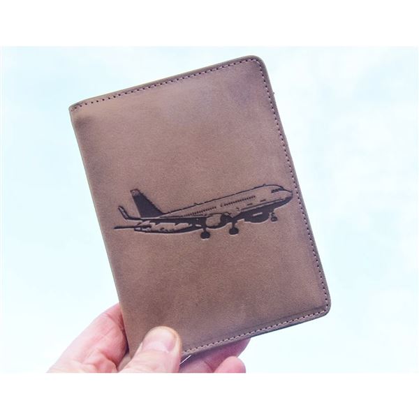 Pilot Licence Cover Airbus brown