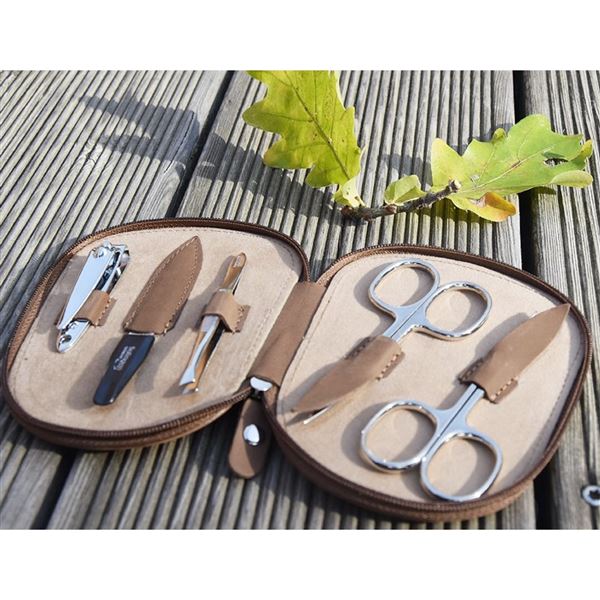 Manicure set PREMIUM LINE Spitfire brown