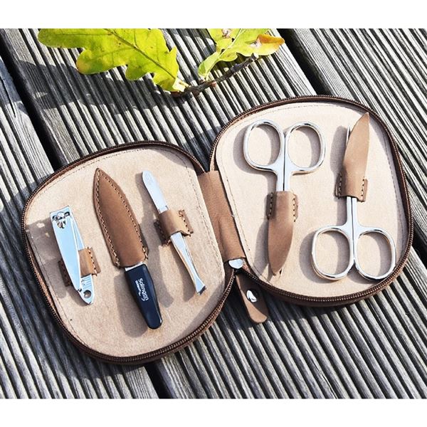 Manicure set PREMIUM LINE Spitfire brown