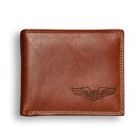 Pilot Wings Leather Wallet, brown