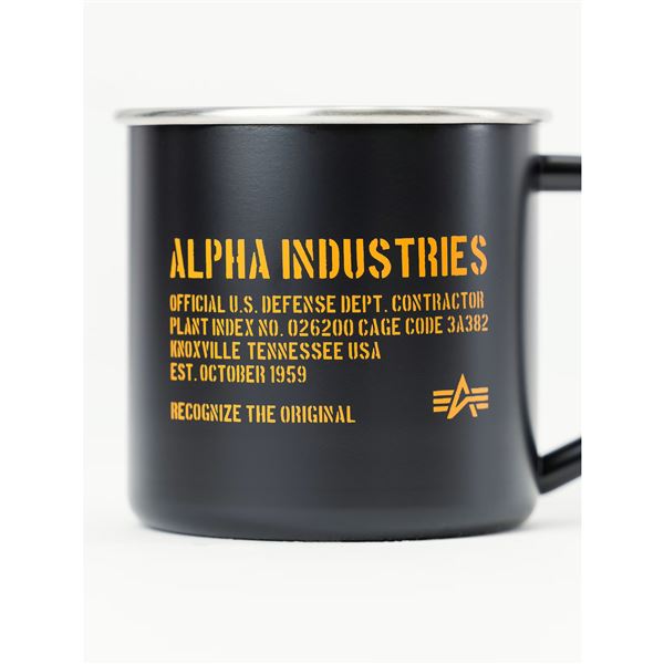 Alpha Industries Plechový hrnek Alpha, černý