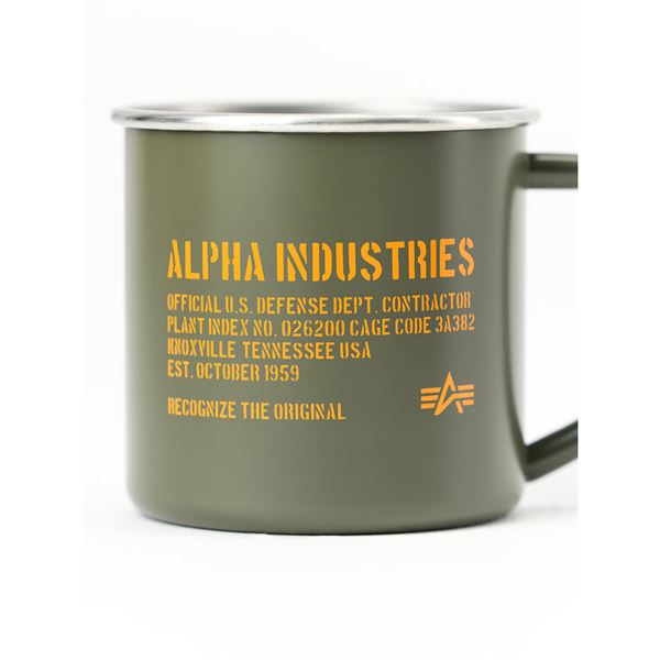 Alpha Industries Plechový hrnek Alpha, dark olive