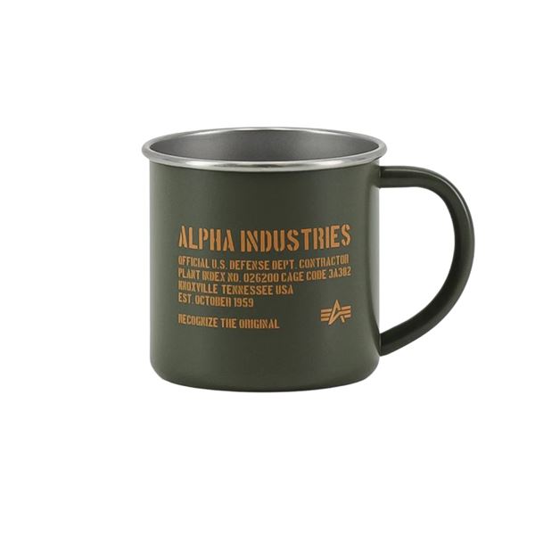 Alpha Industries Plechový hrnek Alpha, dark olive