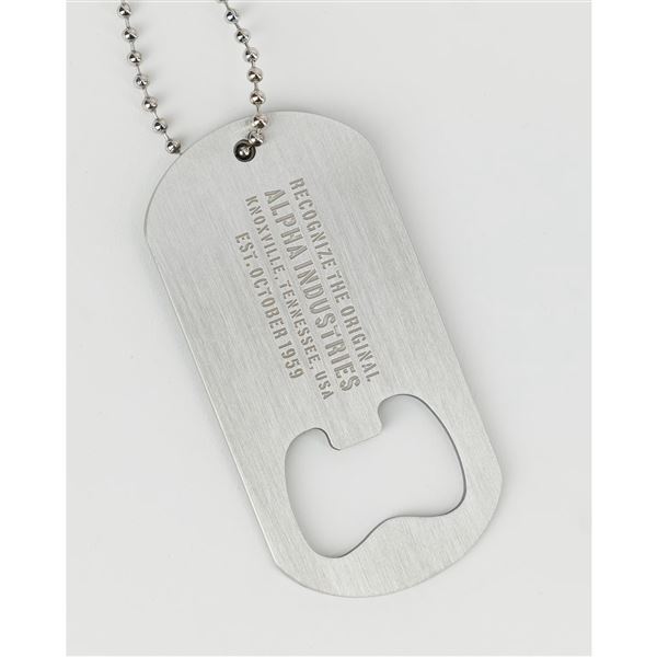Alpha Industries Bottle Opener Keychain silver