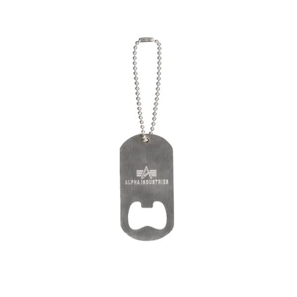 Alpha Industries Bottle Opener Keychain silver