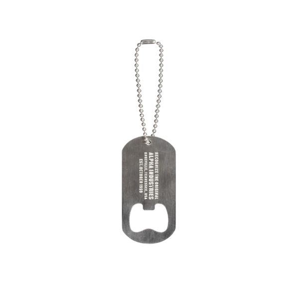 Alpha Industries Bottle Opener Keychain silver
