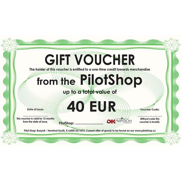 Gift voucher for our PilotShop 40EUR