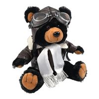 Plyšový medvídek Pilot - černý