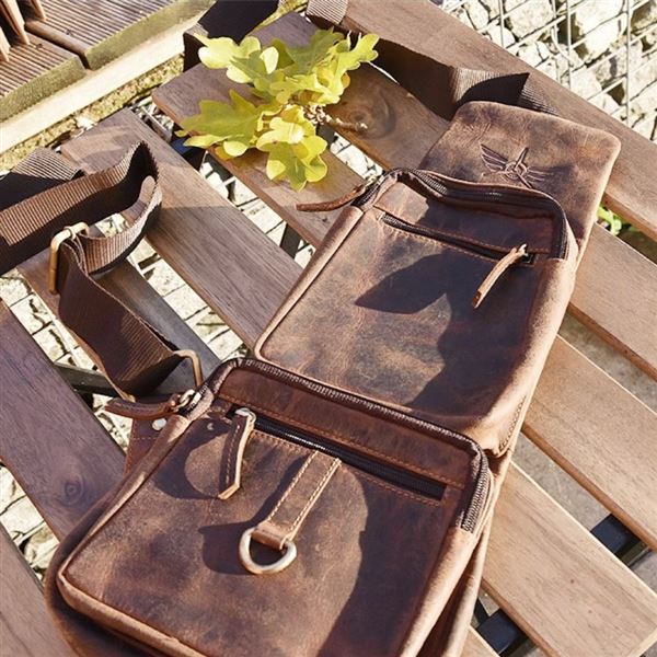 Kožený crossbag Federico "Křídla"