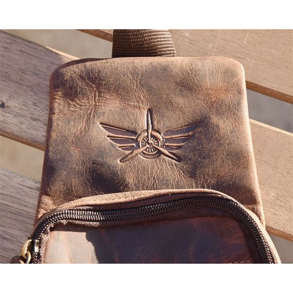 Kožený crossbag Federico "Křídla"