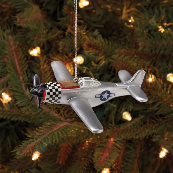 P-51 Mustang Christmas Ornament