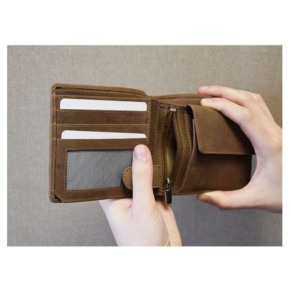 Leather wallet Airplane