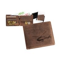 Leather wallet Helicopter