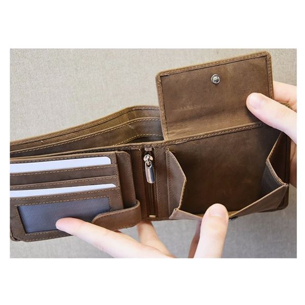 Leather wallet Helicopter