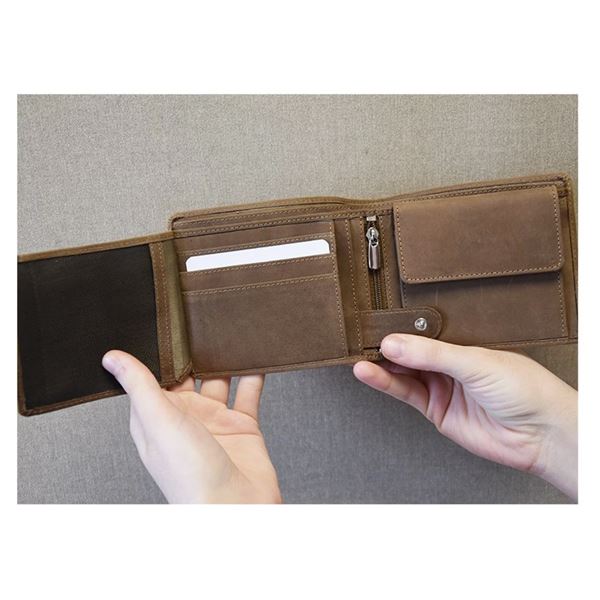 Leather wallet Helicopter