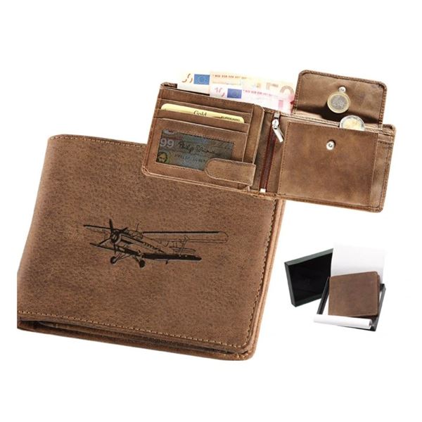 Leather wallet An-2 Antonov