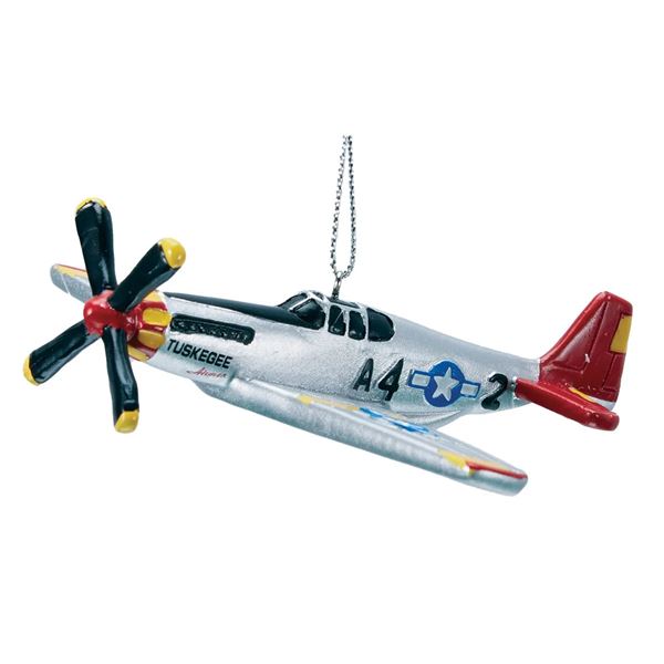 Tuskegee Airmen P-51 Mustang Christmas Ornament