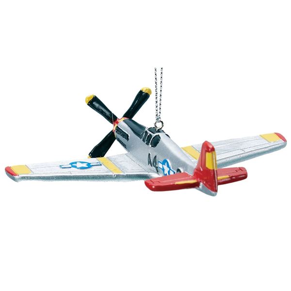 Tuskegee Airmen P-51 Mustang Christmas Ornament