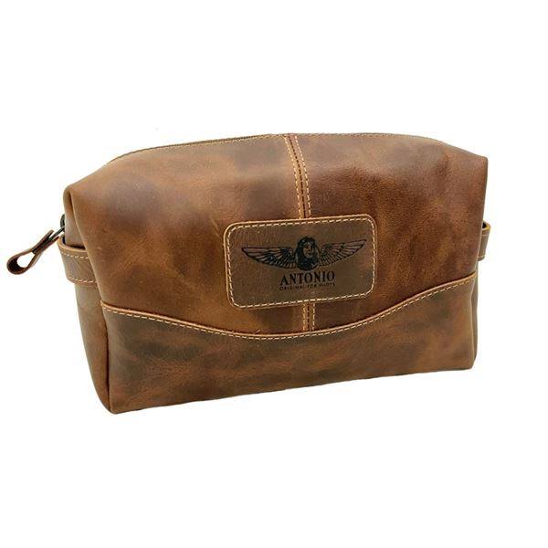 ANTONIO Leather toilet bag AMENITY KIT