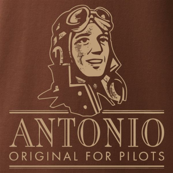 ANTONIO T-Shirt biplane ANDULA brown, M