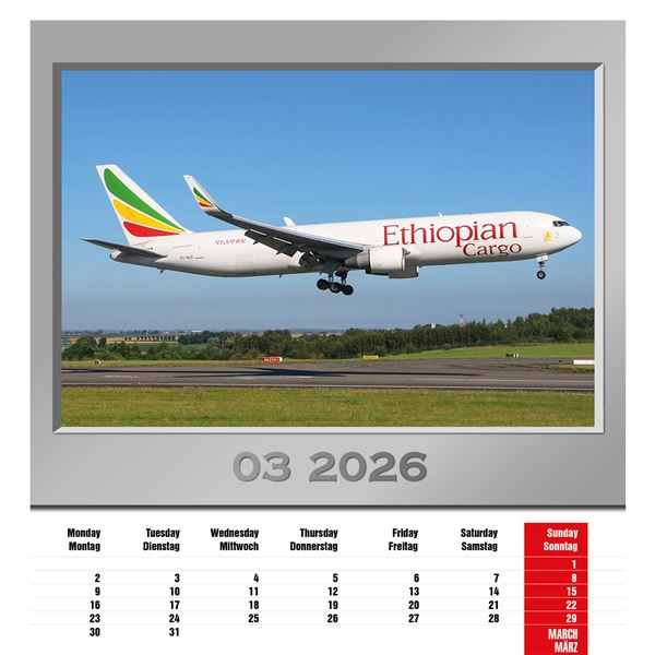 Calendar Airplanes 2026