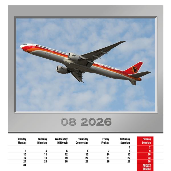 Calendar Airplanes 2026