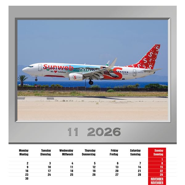 Calendar Airplanes 2026