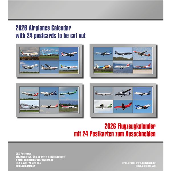 Calendar Airplanes 2026