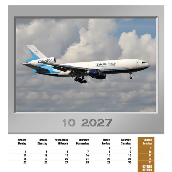 Kalendář Airplanes 2027