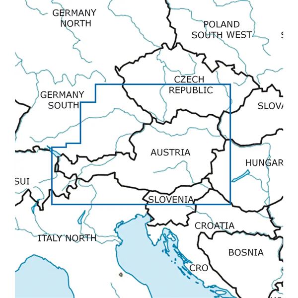 Rakousko VFR ICAO mapa 2024