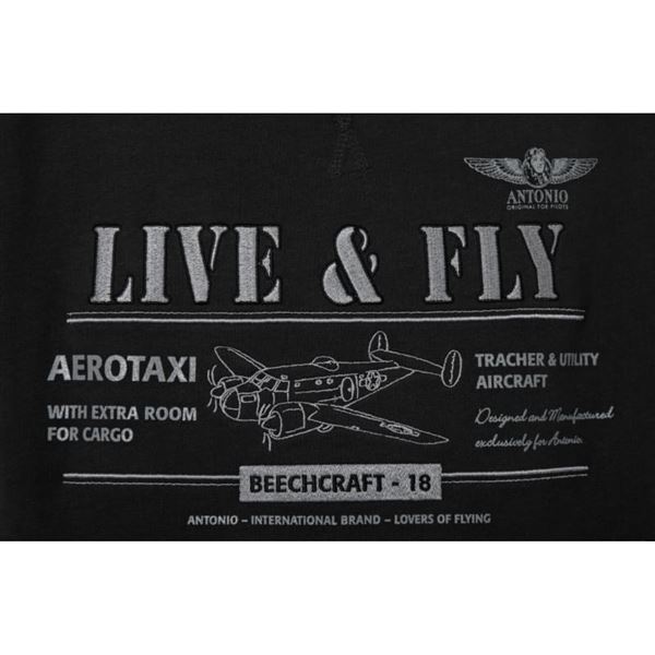 ANTONIO Sweatshirt with a airplane BEECHCRAFT-18, M