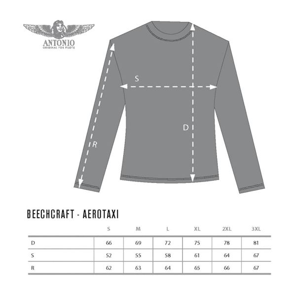 ANTONIO Sweatshirt with a airplane BEECHCRAFT-18, S