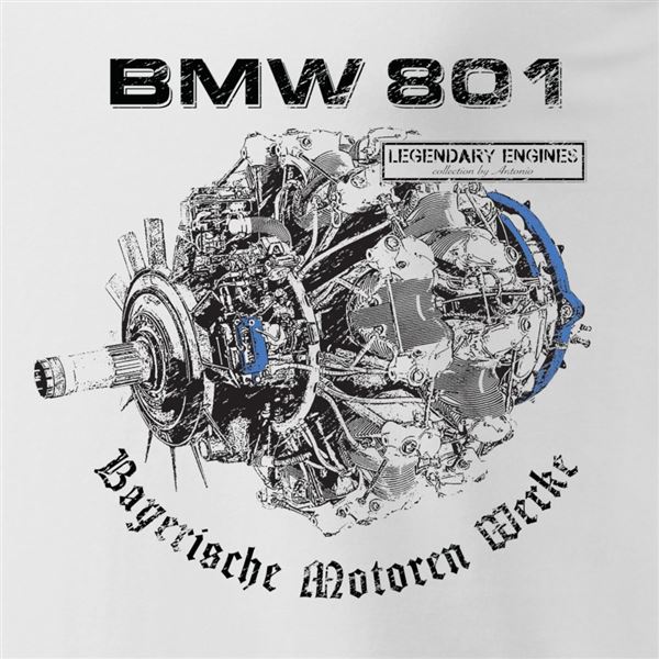 ANTONIO Tričko letecký motor BMW 801, L