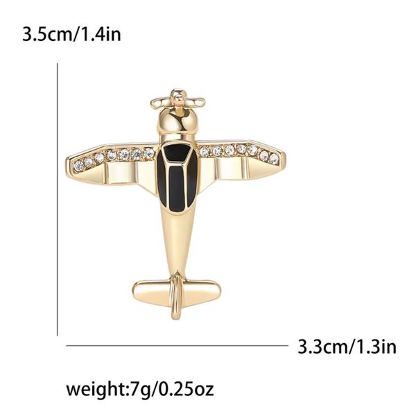 Brož Letadlo 03, zlatá