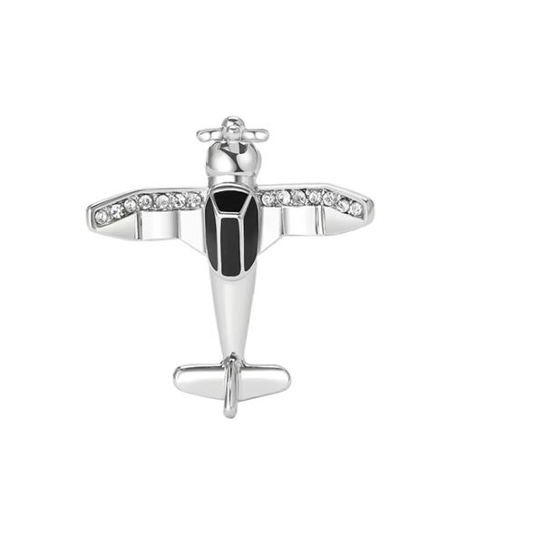 Airplane 03 Brooch Pins, silver