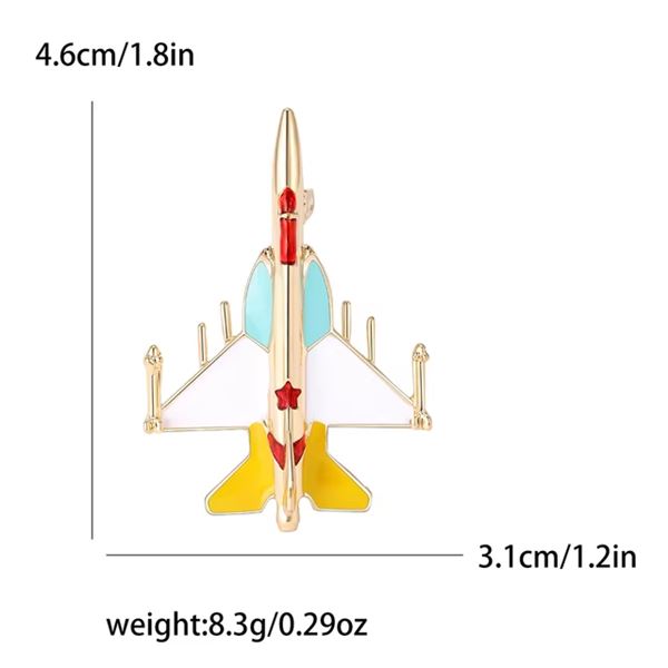 Brož Letadlo 06, zlatá