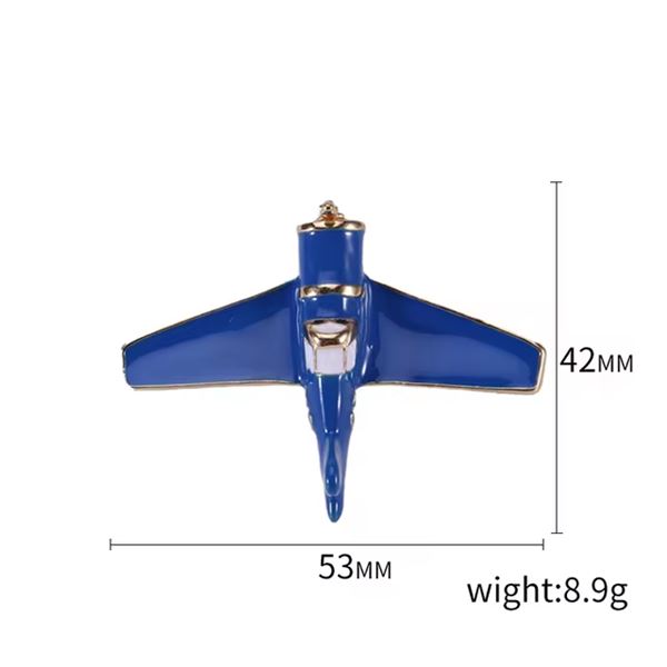 Brož Letadlo 07, modrá