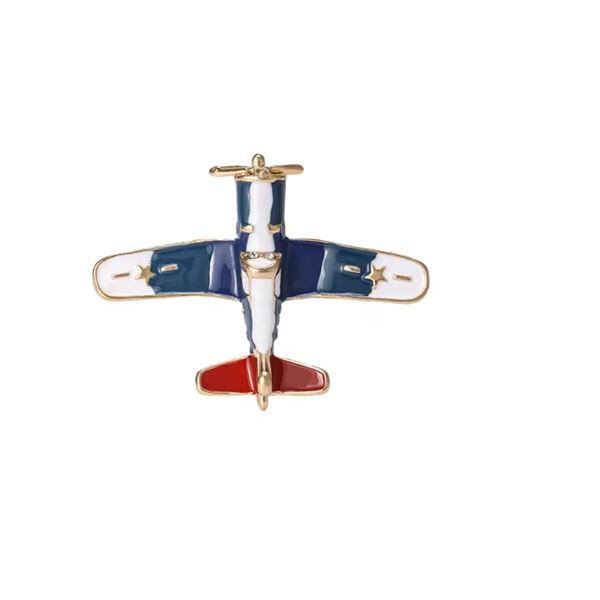 Airplane 08 Brooch Pins, gold