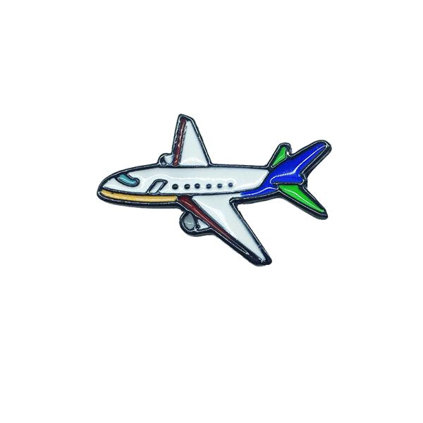 Airplane Brooch Pins - small, blue