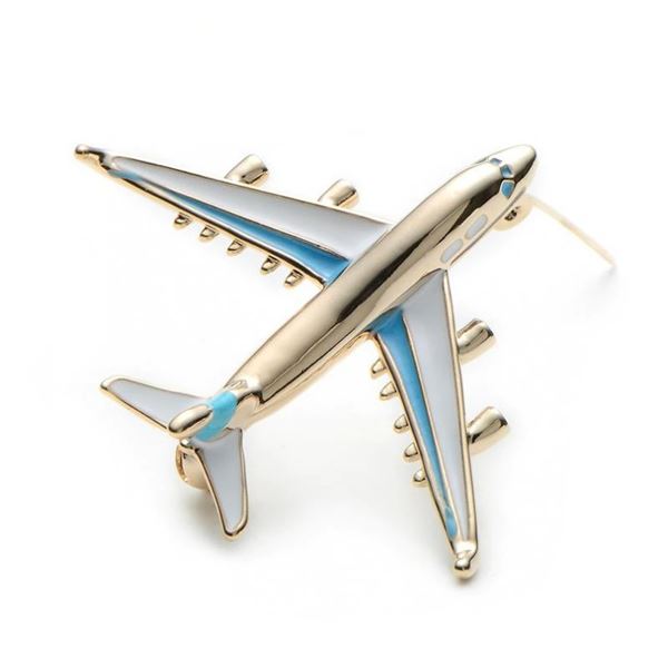 Airplane Brooch Pins, blue